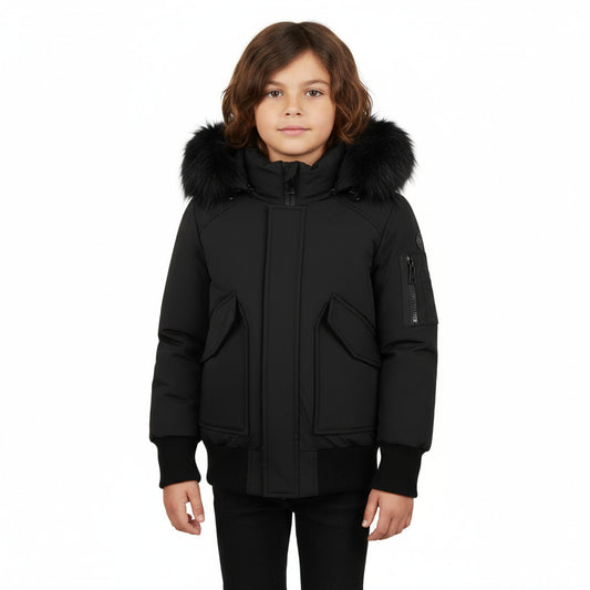 Pramie Boys Black Jacket | Sleek, Warm & Everyday Versatile 4-18Y