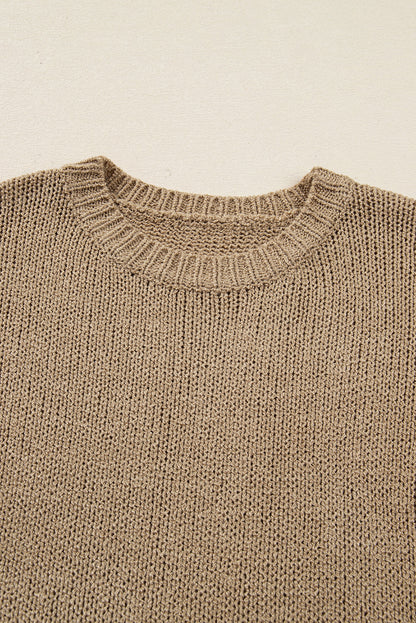 Green Oversize Drop Shoulder Slouchy Sweater Dress