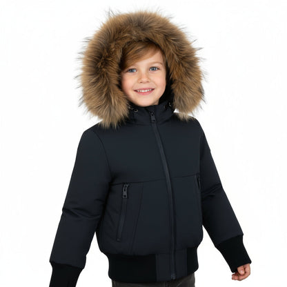 Pramie Boys Matte Navy Jacket | Stylish, Warm & Comfortable Outerwear 4-14