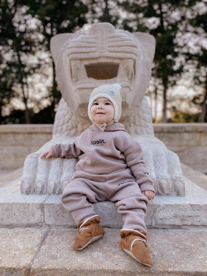 Organic Baby Booties, Newborn Booties Basic, Taba