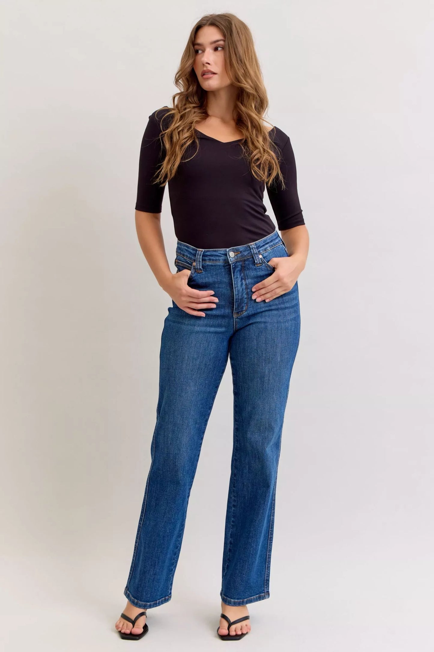 Judy Blue High Waist Tummy Control Straight Jeans