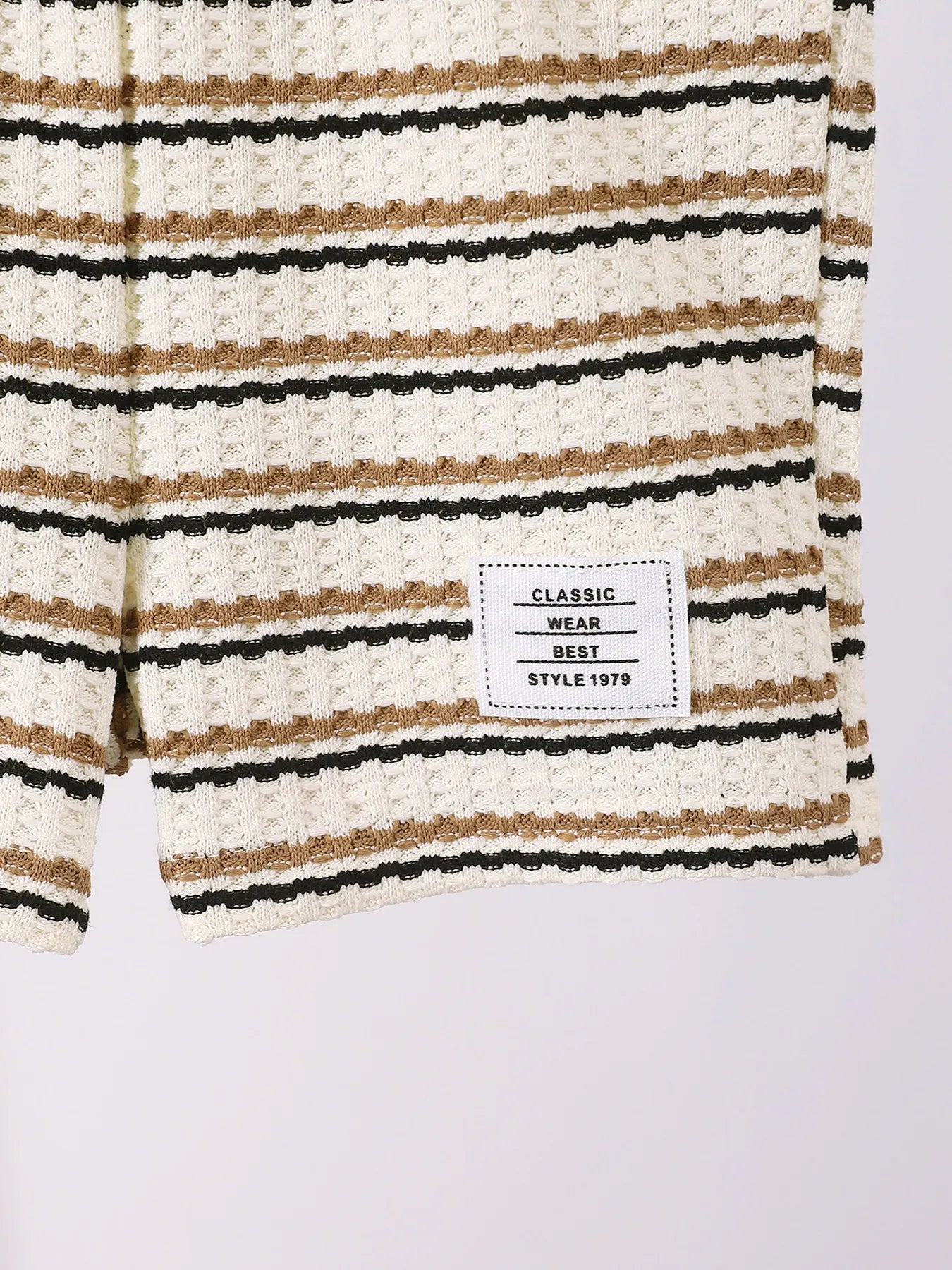 Children's Striped Short Sleeve Polo and Pants Set