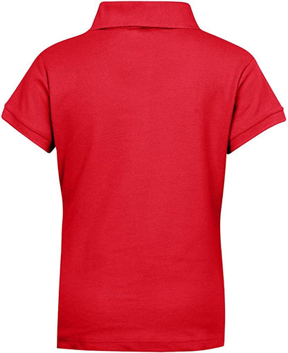 Girls Short Sleeve Pique Polo Shirt