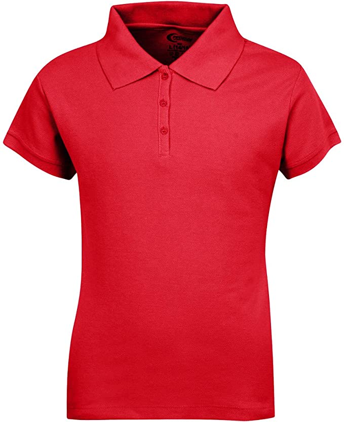 Girls Short Sleeve Pique Polo Shirt