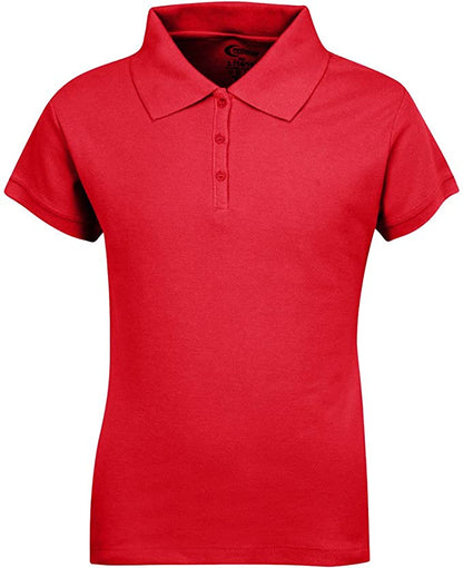 Girls Short Sleeve Pique Polo Shirt