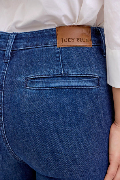 Judy Blue High Waist Flare Jeans with Front Patch Pockets
