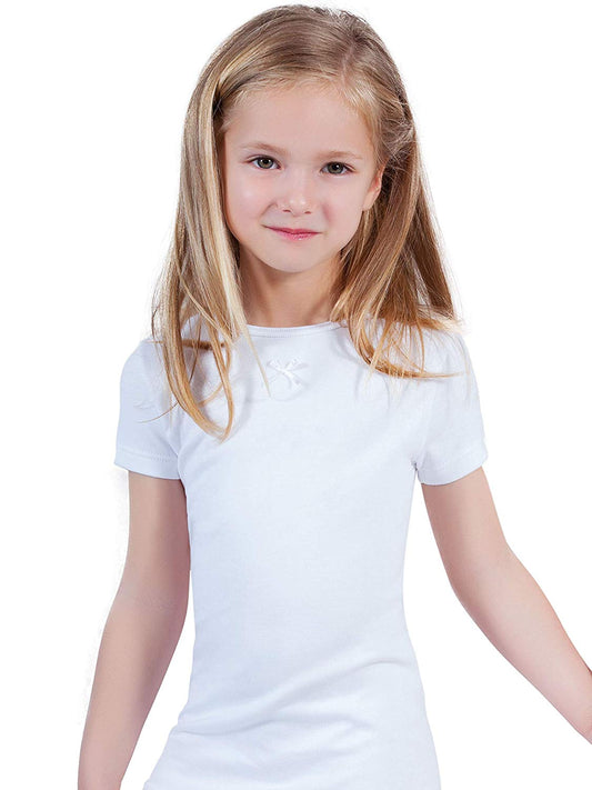 MaRe Premium Quality 100% Brushed Cotton Girl's Short Sleeve T-Shirt. Proudly Made in Italy.