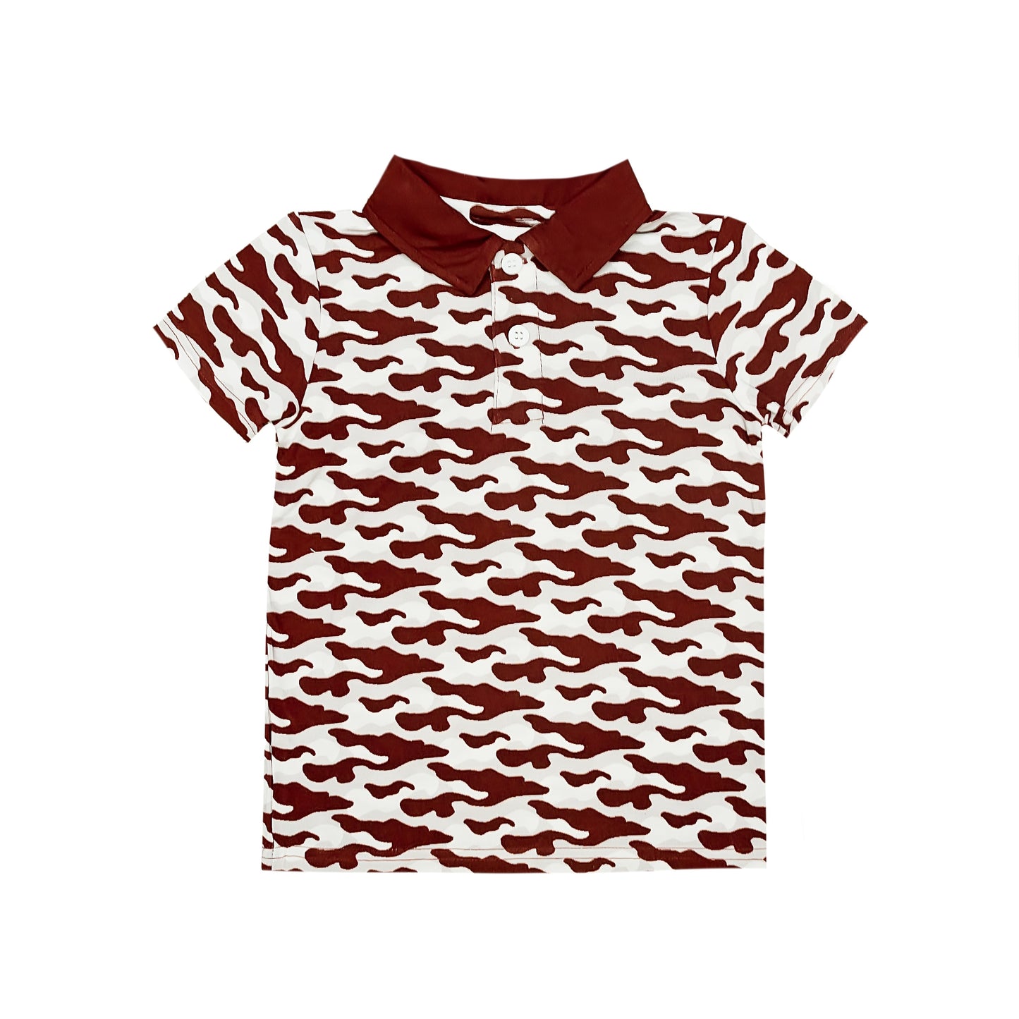 Maroon Camo Polo