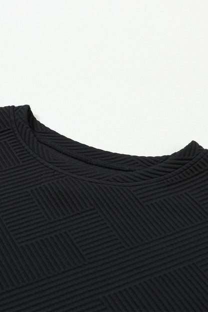 Textured Top and Pants Set