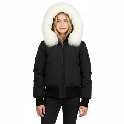 Pramie Ivory Rabbit Girls Jacket 14–22 | Elegant Faux Fur Winter Coat