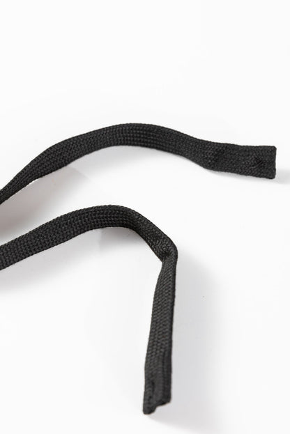 Black Striped Drop Shoulder Round Neck Pullover and Jogger Pants Active Outfit