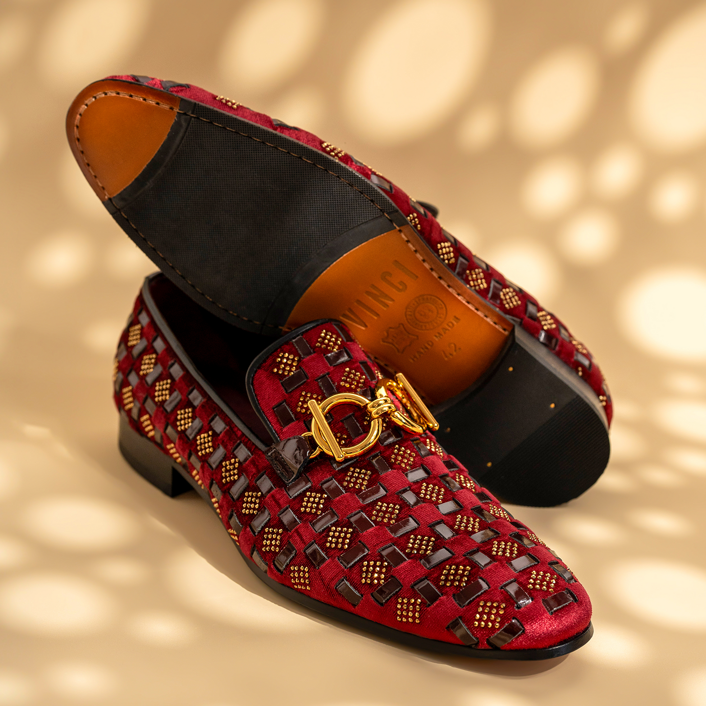 The Vicino Shoe Burgundy Bit Dress Loafer Limited Edition Men Shoe