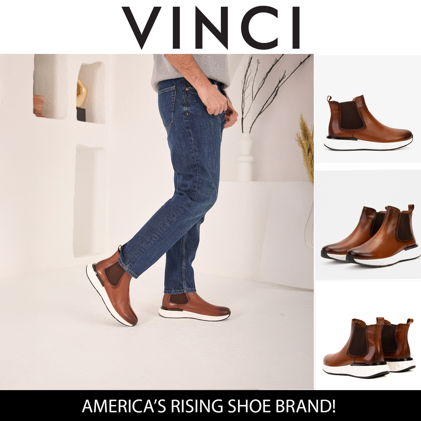 The Apex Tan Leather Men Chealsea Boot