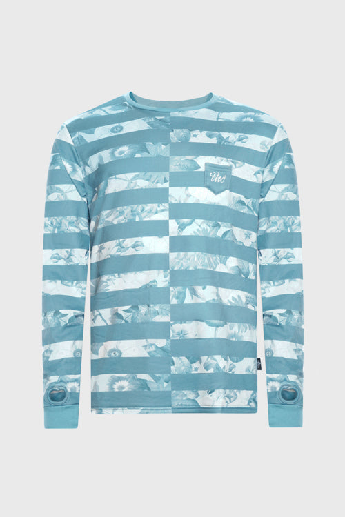 Flower Era Striped Pullover Crewneck