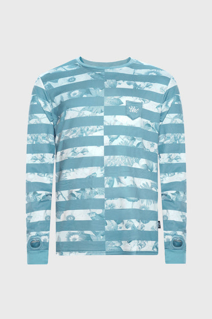 Flower Era Striped Pullover Crewneck