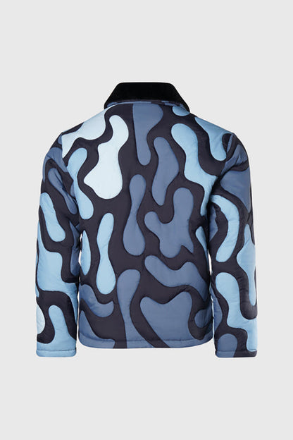 Camouflage Shearling Puffer Jacket