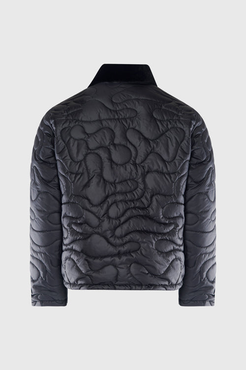 Camouflage Shearling Puffer Jacket