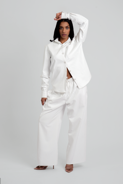 Celeste Vegan Quilted Leather Pants