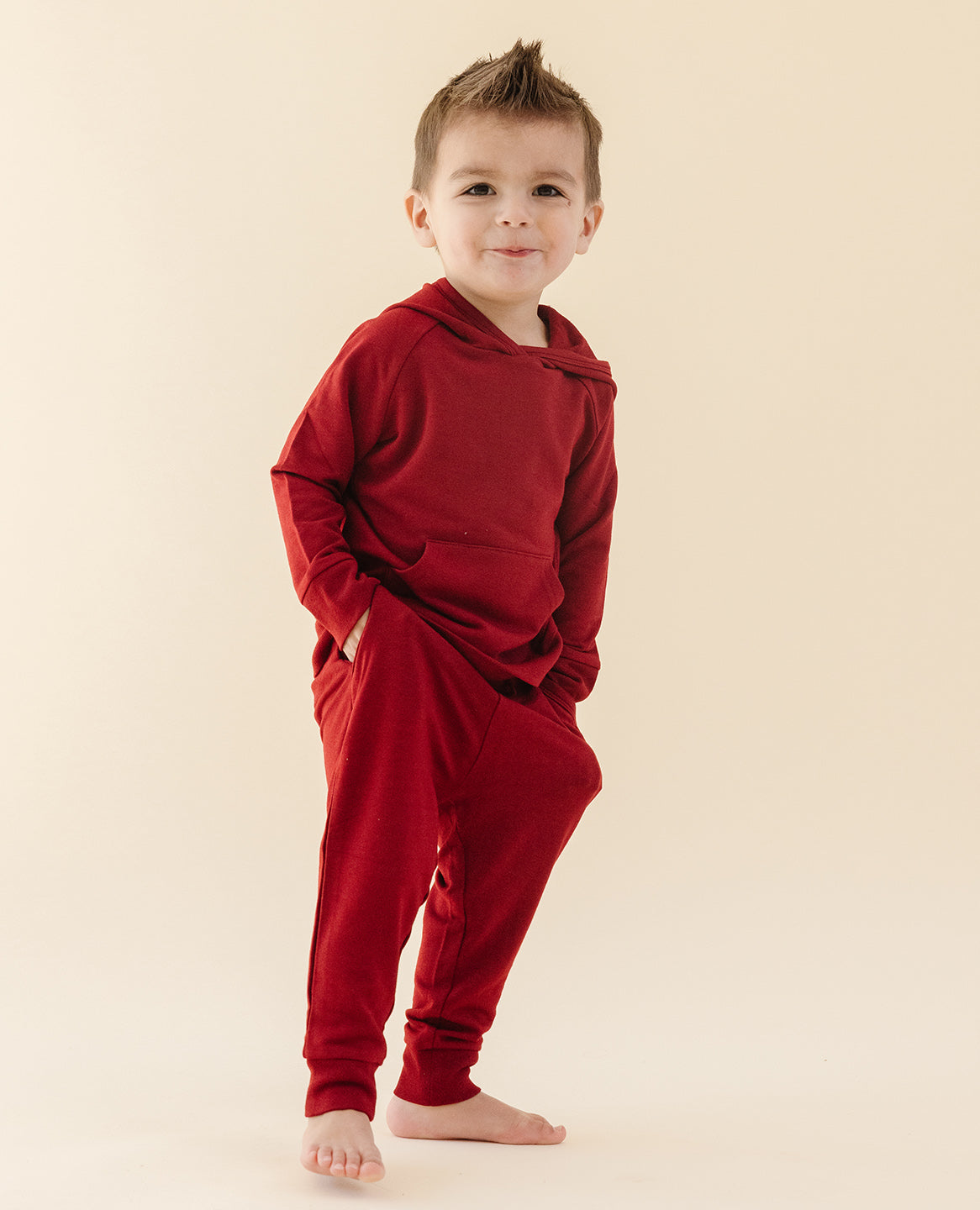 The Coziest Hoodie in Crimson