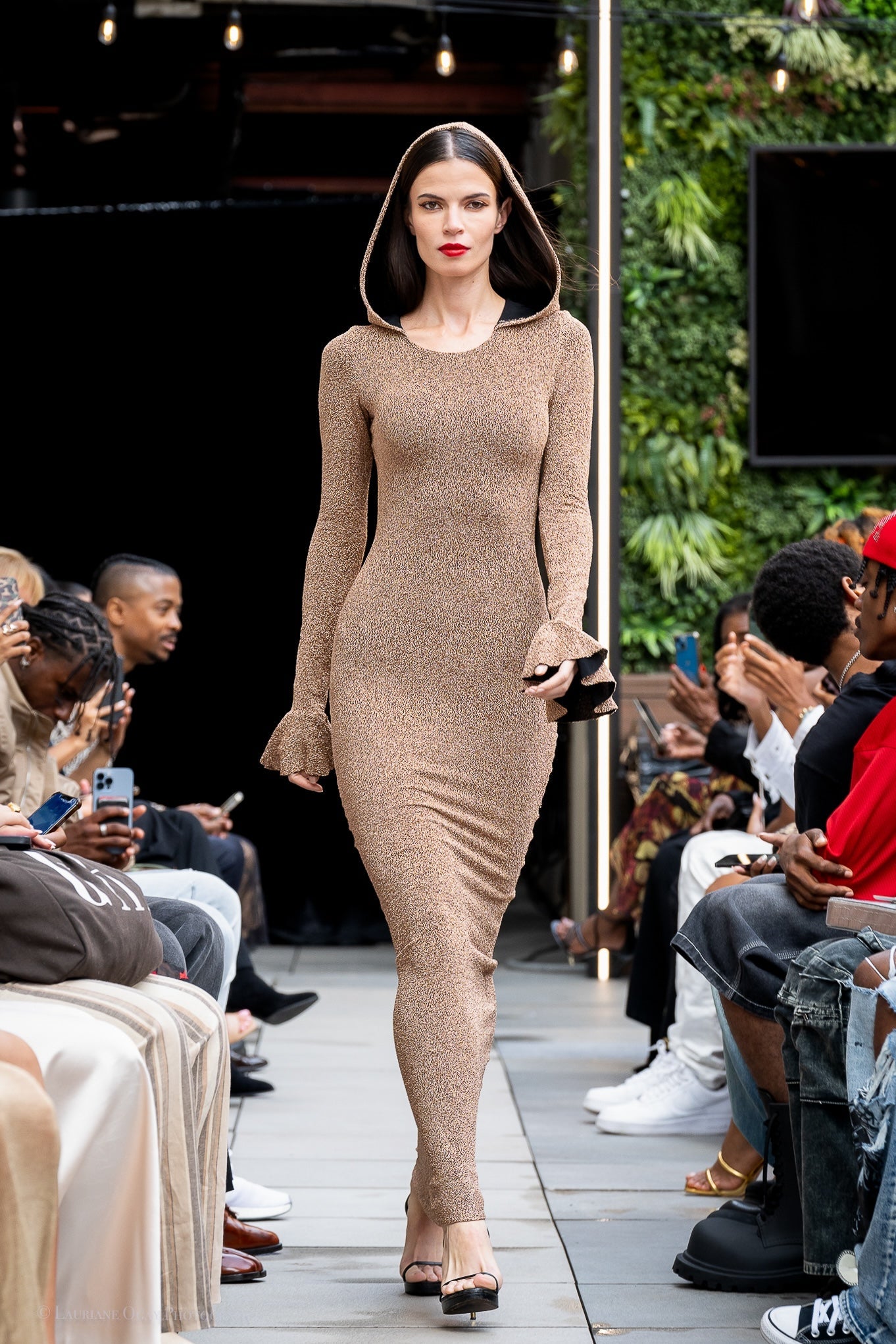 Govina Long Sleeve Copper Event Dress