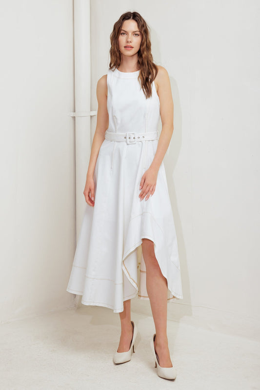 POET’S MUSE WOVEN MIDI DRESS