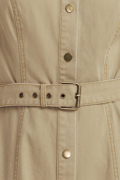 TERRACOTTA TRAIL WOVEN MIDI DRESS