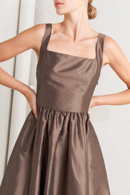 CAFÉ LUSTER WOVEN MIDI DRESS