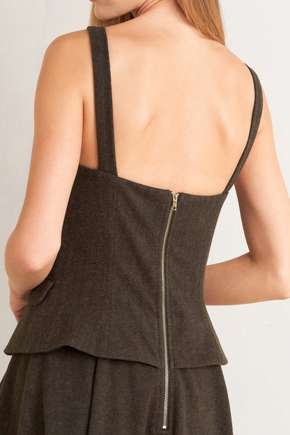 HERITAGE TAILOR WOVEN MIDI DRESS