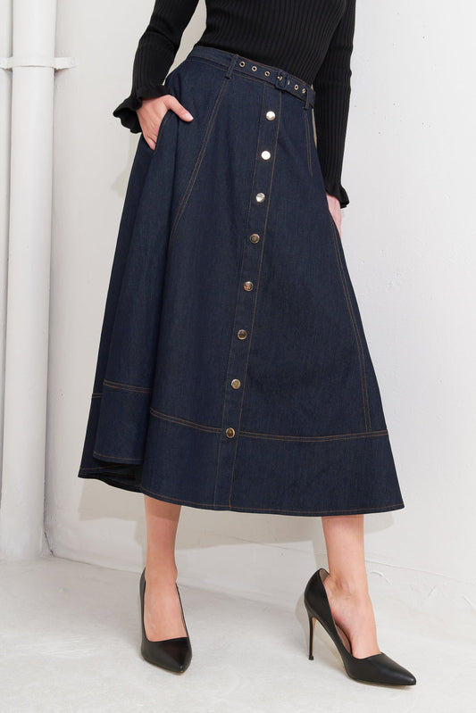DENIM BALLET CIRCLE SKIRT