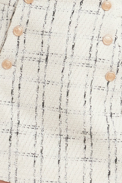 PARIS BOUND WOVEN TWEED SKORT