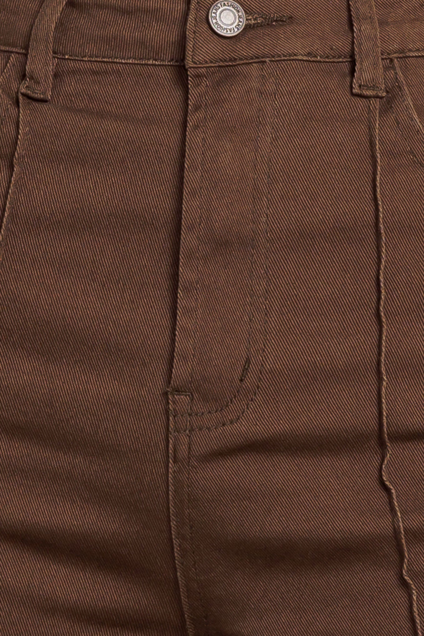 EFFORTLESS EDGE BROWN TWILL PANTS
