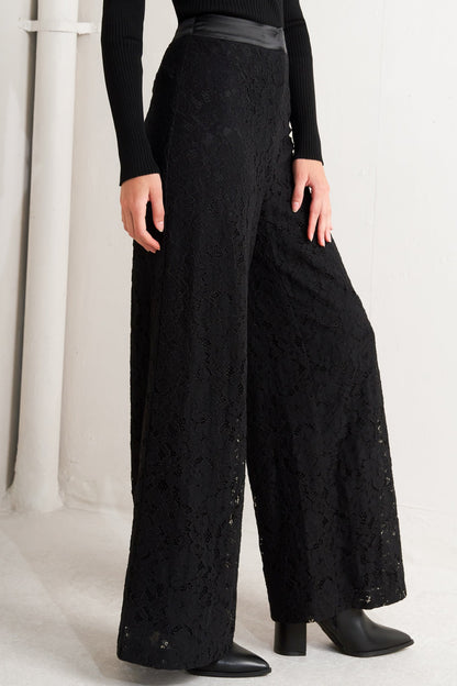SHADOW GLAM WOVEN LACE PANTS