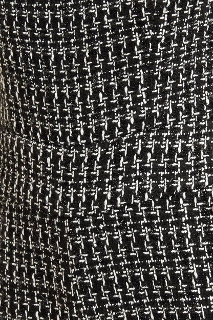 HAUTE STRAPLESS TWEED JUMPSUIT