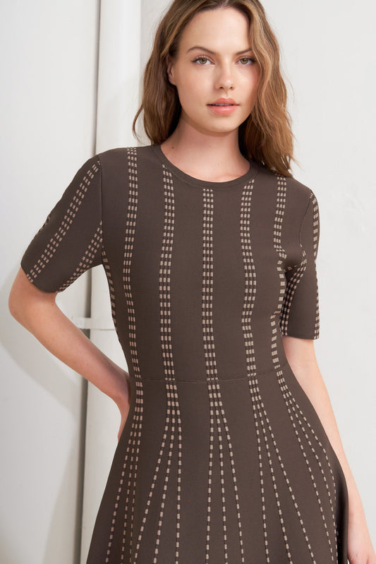 DOT DANCE SWEATER KNIT MIDI DRESS
