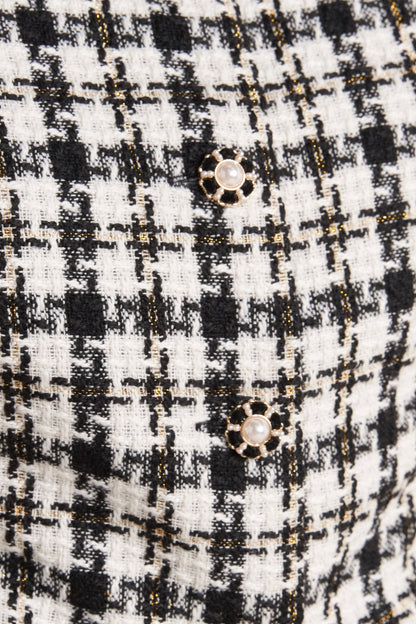 MONA CHECK TWEED VEST