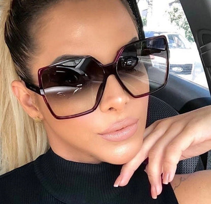 Retro Gradient Square Frame Sunglasses