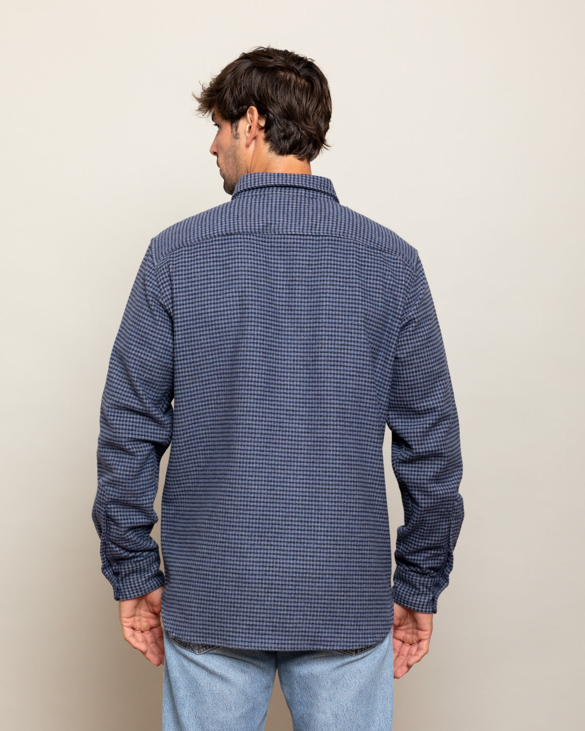 Grand Flannel, Dark Blue Mini Check