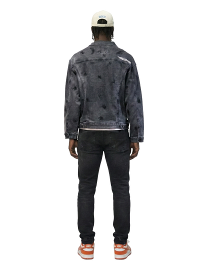 Ranch Premium Washed Sleeve Contrast Taping Denim Jacket