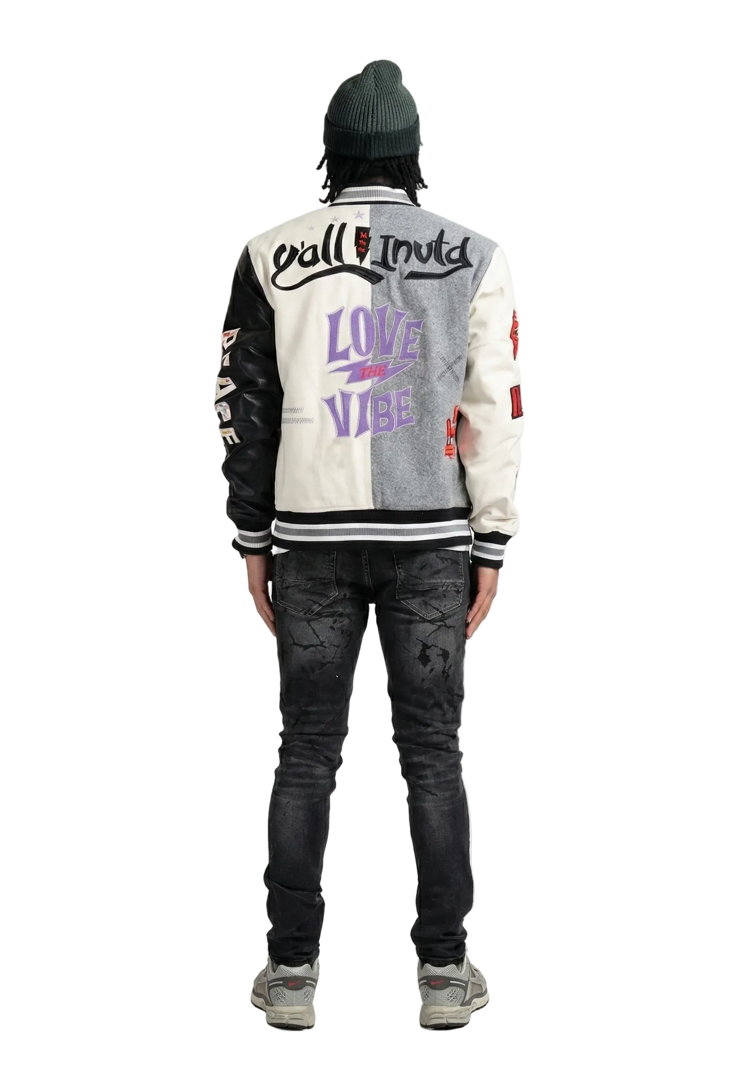 CAPELLA Men's Melton Body with Faux Leather Sleeve Varsity Jacket