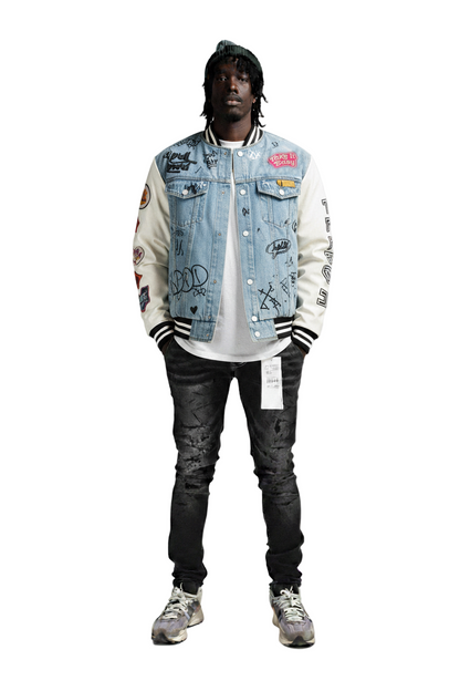 NEW NILA Padded Washing Denim Bomber Jacket