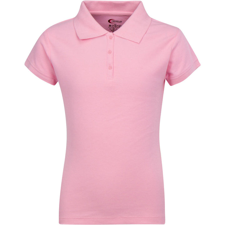 Girls Short Sleeve Pique Polo Shirt