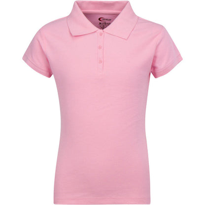Girls Short Sleeve Pique Polo Shirt