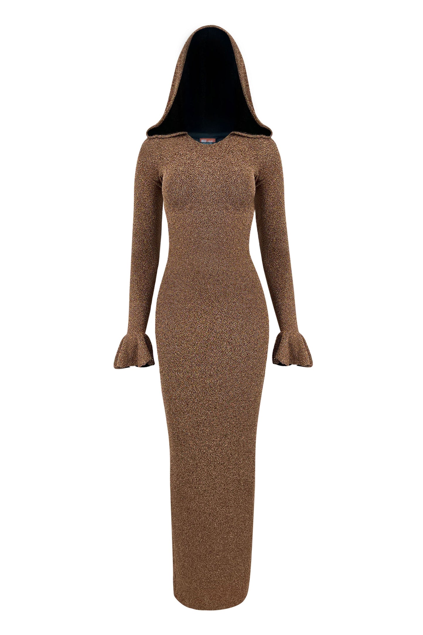 Govina Long Sleeve Copper Event Dress