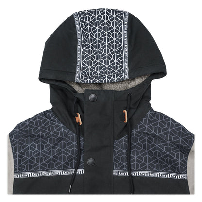 Isomatrix Black Sherpa Parka Jacket