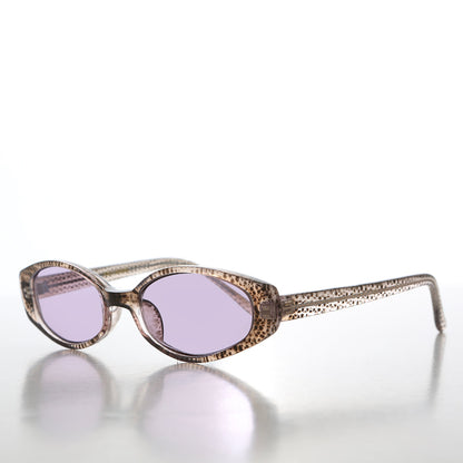 90s Oval Sunglasses with Light Tinted Lenses - Helena