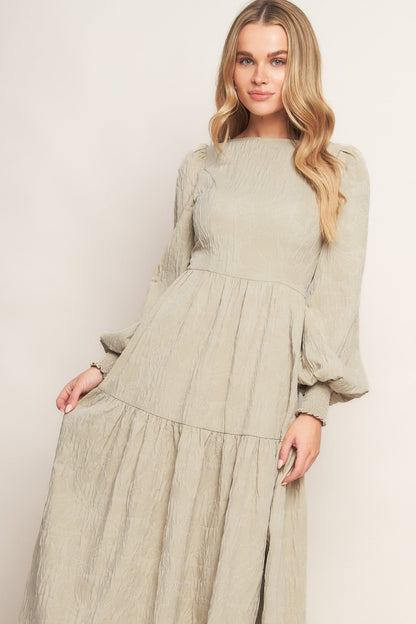 NEBULA NIGHTS WOVEN MIDI DRESS