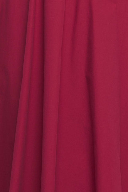 CRIMSON ROMANCE WOVEN MIDI DRESS