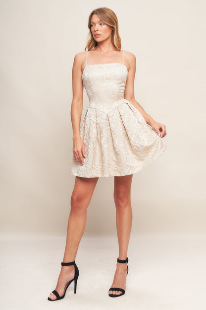 ROMANTIC GARDEN WOVEN MINI DRESS