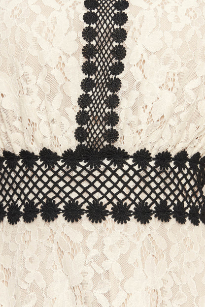 PETITE LUNE WOVEN LACE MIDI DRESS