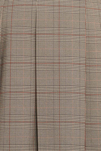 BRITISH TRACE WOVEN MIDI SKIRT